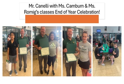  Mr. Canelli with Ms. Camburn & Ms. Romig’s classes